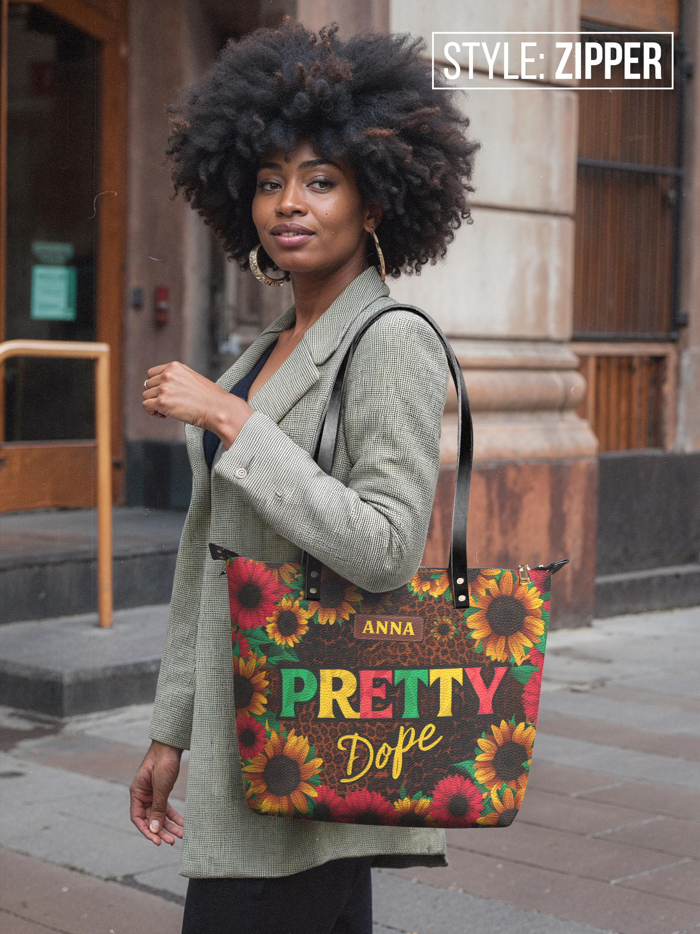 Pretty Dope NNRZ10108248BL Leather Tote Bag