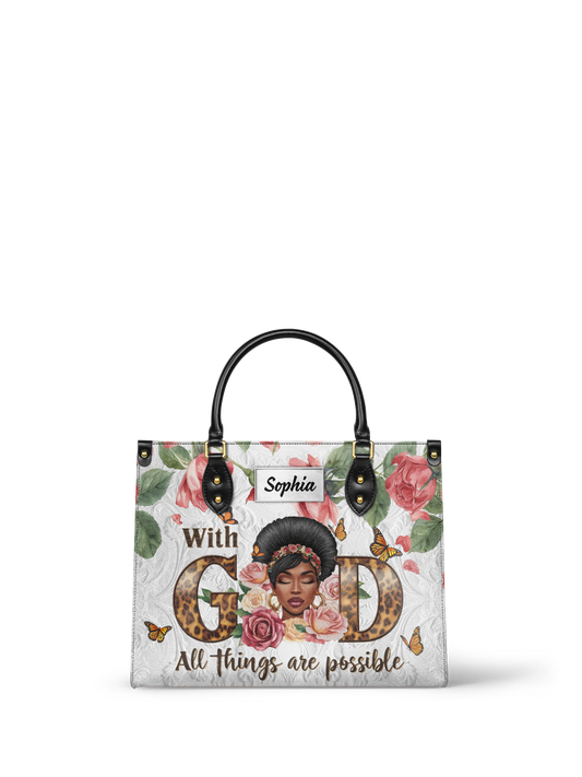 With God All Things Are Possible Crossbody Satchel